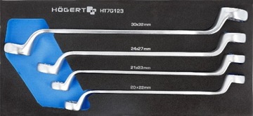 Zestaw kluczy oczkowych 4 szt., wkład EVA HT7G123