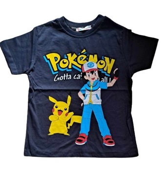 Koszulka T-shirt Ash i Pikachu rozmiar 122/128