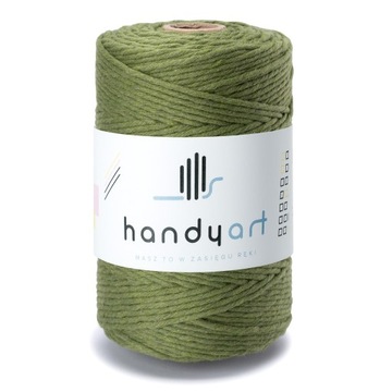 Sznurek bawełniany do makramy olive 5mm 100m