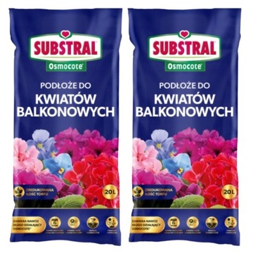 Podłoże Do KWIATÓW Balkonowych Ziemia z Nawozem Osmocote Substral 20l