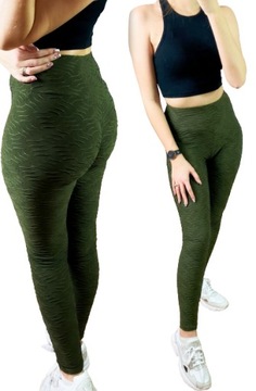 LEGGINSY PRĄŻEK KOLORY WYSOKI STAN WYGODNE S/M