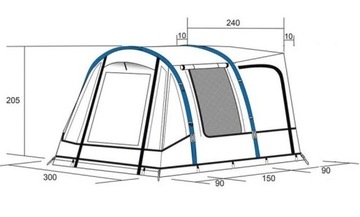 Прокачанный тамбур для кемпинга Hydra-WESTFIELD