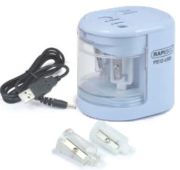 RAPESCO электрическая точилка с двойным USB-портом, синяя