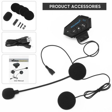 Motor Intercom Wireless Ear Headphones Helmet