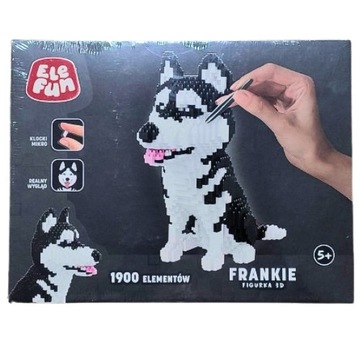 Elefun Klocki Frankie Husky Figurka 3D 1900 elementów