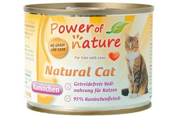 POWER OF NATURE KRÓLIK 200g PUSZKA KARMA DLA KOTA