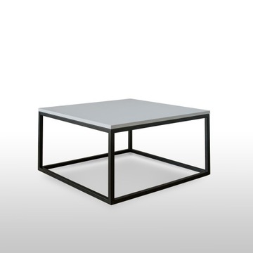 stolik ława kawowa LOFT salon 65x65cm czarny biały