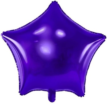 BALON foliowy FIOLETOWA GWIAZDKA na URODZINY 50 cm