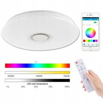СВЕТОДИОДНАЯ ЛАМПА RGB С ДИНАМИКОМ BLUETOOTH 60 Вт + ПУЛЬТ ДИСТАНЦИОННОГО УПРАВЛЕНИЯ + ПРИЛОЖЕНИЕ