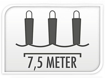 ZEWNĘTRZNE LAMPKI OGRODOWE Girlanda 10 x 8 sztuk microLED 230V - 7,5 m