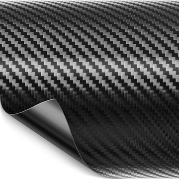 FOLIA CARBON CZARNA KARBON DO SAMOCHODU OKLEINA 3D
