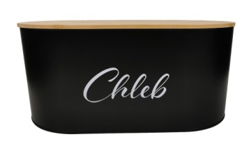 КОНТЕЙНЕР ДЛЯ ХЛЕБА С КРЫШКОЙ БАМБУКОВАЯ ДОСКА СТАЛЬ ЧЕРНАЯ WZ01