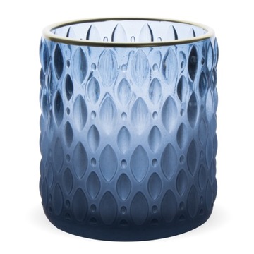 ŚWIECZNIK SZKLANY NA TEALIGHT SZKŁO H9 CM GRANAT