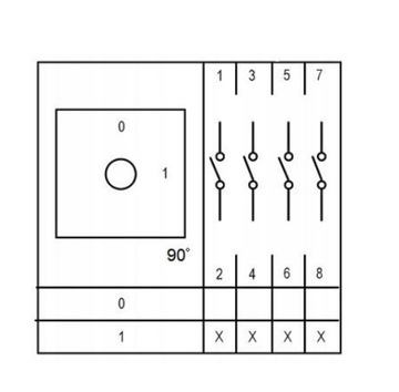 Переключатель Главный выключатель 0-1 ПЛАТА 20A 3P 4P Cam