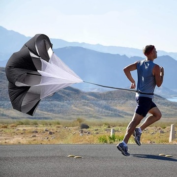 ЛЕСТНИЦА ДЛЯ ТРЕНИРОВКИ СКОРОСТИ ЛЕВОСТИ 6 М, НАБОР 10 СПОРТИВНЫХ КОНУСОВ + ПАРАШЮТ