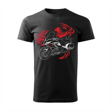 Koszulka motocyklowa na motor Honda Goldwing z motocyklem GL1800 na prezent