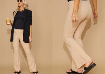702a6 PRETTYLITTLETHING MATERNITY SPODNIE DZWONY L