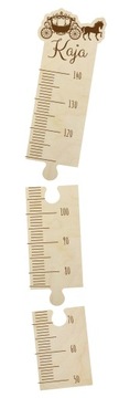 MIARKA WZROSTU drewniana dla dzieci IMIĘ DZIECKA