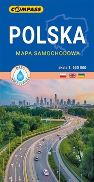 Polska mapa 2024 samochodowa - Compass