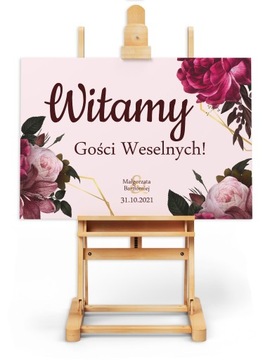 PLAKAT WESELNY ŚLUBNY 50x70cm personalizowany