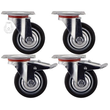 KOMPLET 4 SZT. KÓŁ fi 75 wózek regał 12STGU75