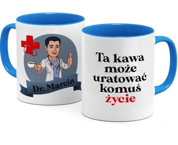 KUBEK KOLOROWY DLA LEKARZA Z IMIENIEM