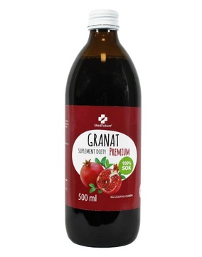 Sok z granatu 100% naturalny Bez cukrów 500ml