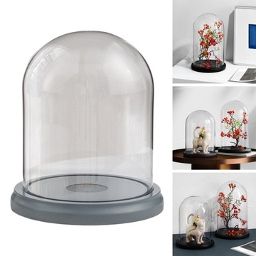 Wyświetlacz Cloche Dome Dekoracyjna przezroczysta szklana kopuła B