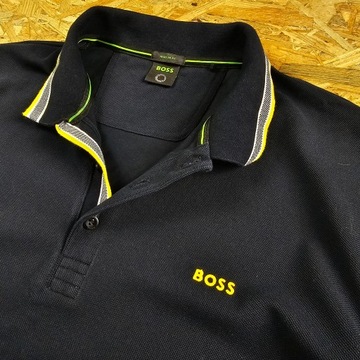 Koszulka T-shirt Męska Polo HUGO BOSS Granatowa Casual Nowy Model XXL 2XL