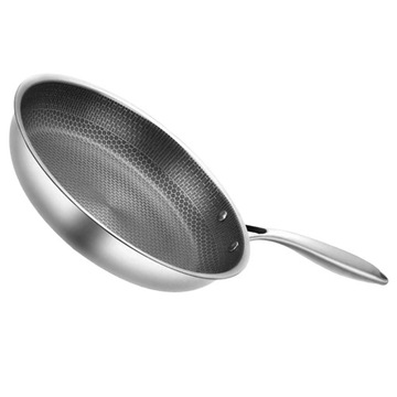 Patelnia do smażenia i grillowania Stalowy wok z powłoką nieprzywierającą