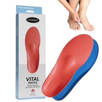 Miękka wkładka dla stopy reumatoidalnej cukrzycowej Vital Insole r. 39-40