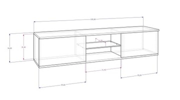 KING Подвесной шкаф под телевизор