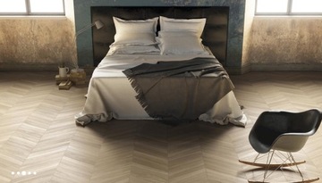 GRES JODEŁKA SLEEK WOOD WHITE CHEVRON 11X54 GAT. I