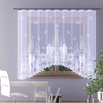 Firanka dziecięca Karoce KONIE BARBIE księżniczki zamek 300x150cm