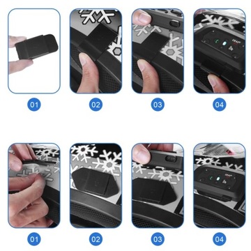 INTERKOM MOTOCYKLOWY EJEAS V6 PRO USB-C 2024 Bluetooth 5.1 na kask