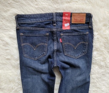 granatowe LEVI'S 711 Skinny W24 L32 24x32 _ SALE WYPRZEDAŻ