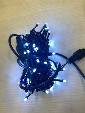LAMPKI CHOINKOWE BIAŁE ZIMNE 100 LED FLASH 9,15 M