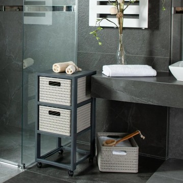 Полка Rotho Country антрацит/капучино 37,5