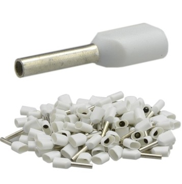 TULEJKA PODWÓJNA 2x0,5 mm IZOLOWANA KABLOWA 100SZT C.22.00508 ELPROMET