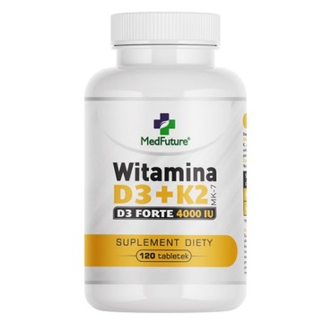 WITAMINA D3 4000IU + K2 MK-7 100mcg 120 tabletek ODPORNOŚĆ