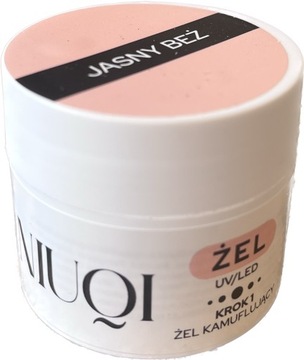 NIUQI ŻEL KAMUFLUJĄCY JASNY BEŻ UV/LED 12 ml