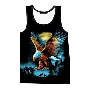 Koszulka bez rękawów 3D Printed American Eagle