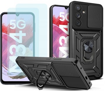 Etui do Samsung Galaxy M34 5G | PANCERNY CAMSHIELD RING PRO + 2x SZKŁO 9H