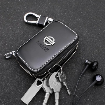 Брелок для ключей BEAUTIFUL NISSAN, хром, Кожа