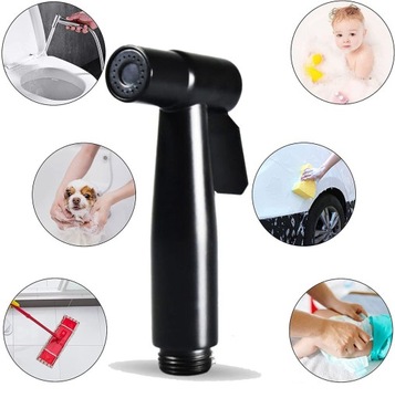 Ручной душевой набор для биде и унитаза, черный