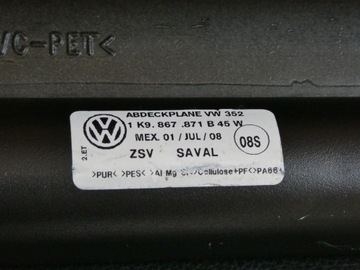 ROLETA KUFRU VW GOLF V KOMBI 1K9867871B