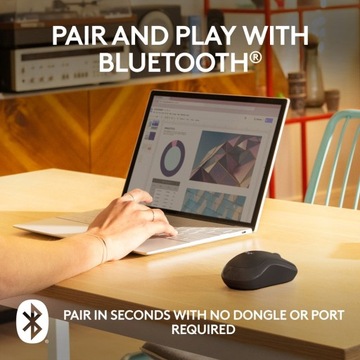 Графитовая Bluetooth-мышь LOGITECH M240