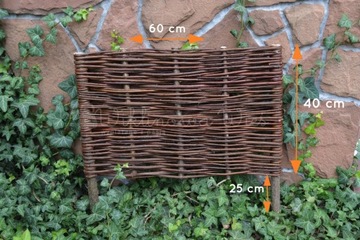 ПЛЕТЕНЫЙ ПАЛИСАД 40/60 Забор с плетеной кромкой