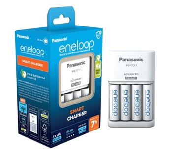 ŁADOWARKA PANASONIC SMART MIKROPROCESOROWA + 4x AA/R6 ENELOOP 2000 mAh