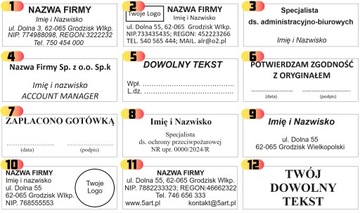 WAGRAF B4s ШТАМП ДЛЯ 8 СТРОК НАЗВАНИЕ КОМПАНИИ ОФИСНЫЙ ДИЗАЙН + ЛАСТИК